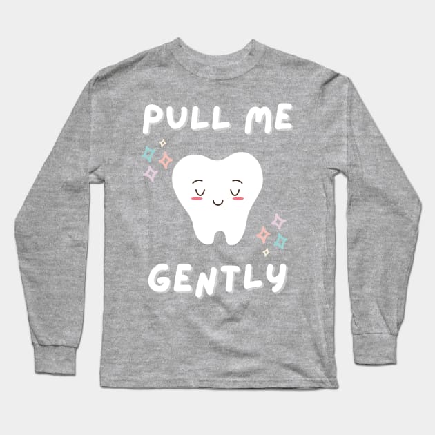 Pull me Gently Cute Cartoon Art Long Sleeve T-Shirt by RenataCacaoPhotography